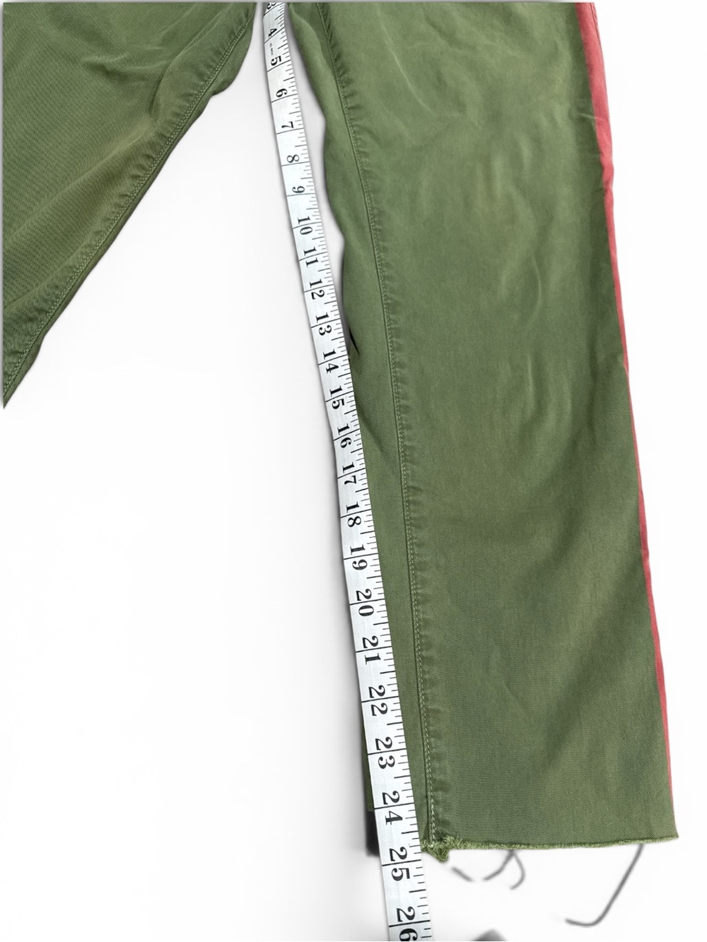 Mother The Shaker Prep Fray Pants in Fatigue Green Women’s Size 26 - Picture 5 of 14